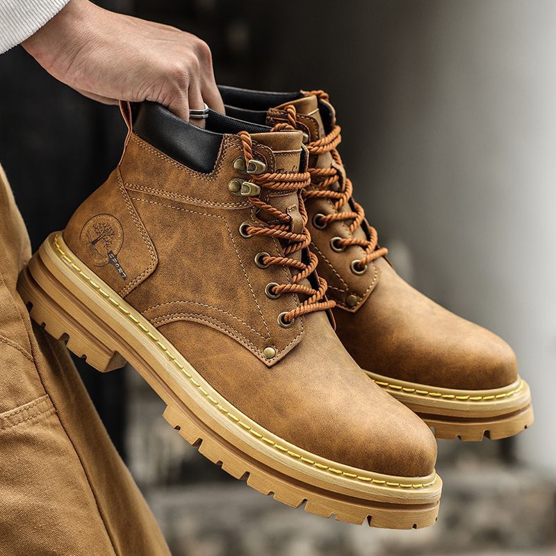 Men'S Shoes For Work - Fashion Men Boots Spring Comfortable Platform
