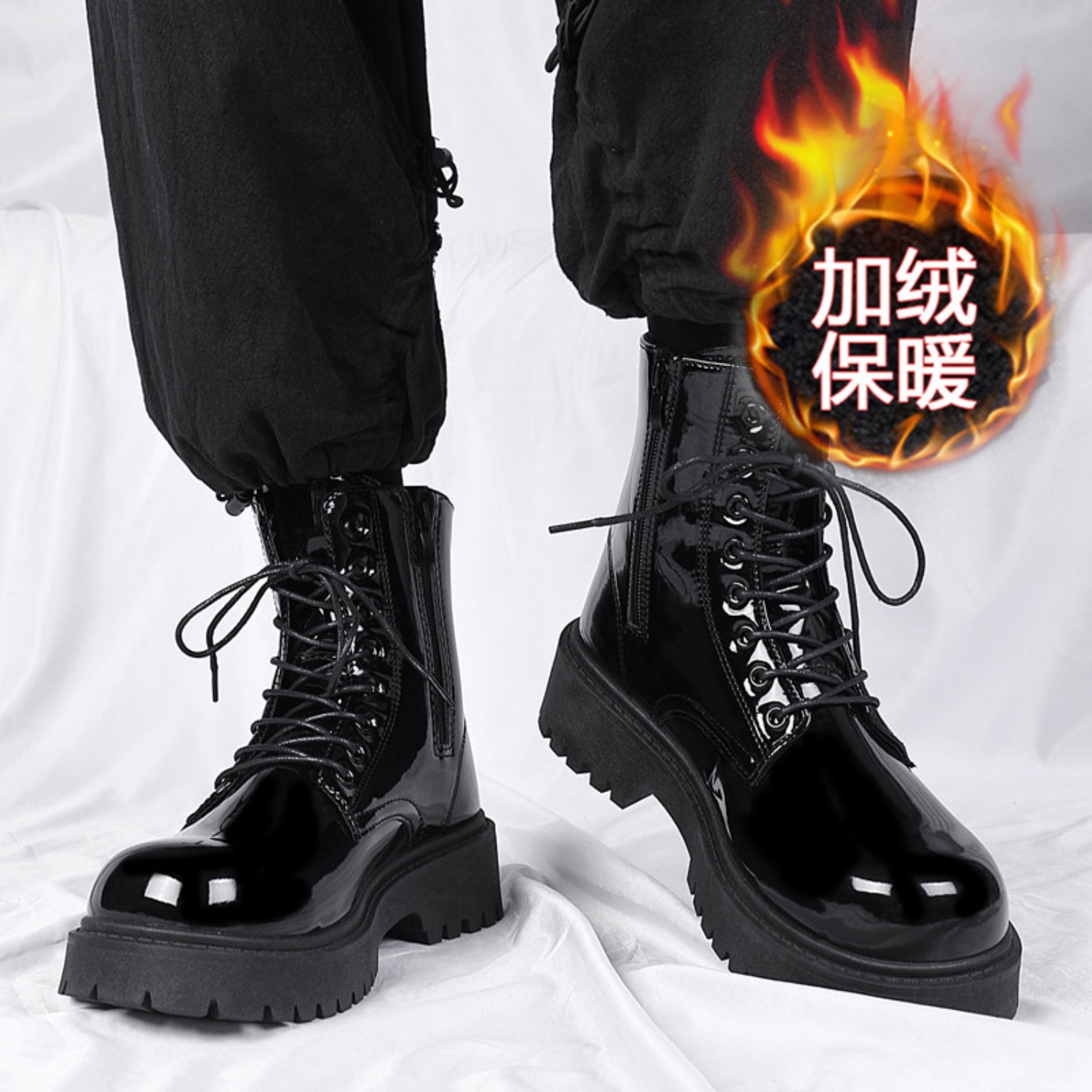 Men's warm plush high-top boot - đánh giá và giá Men Shoes Office