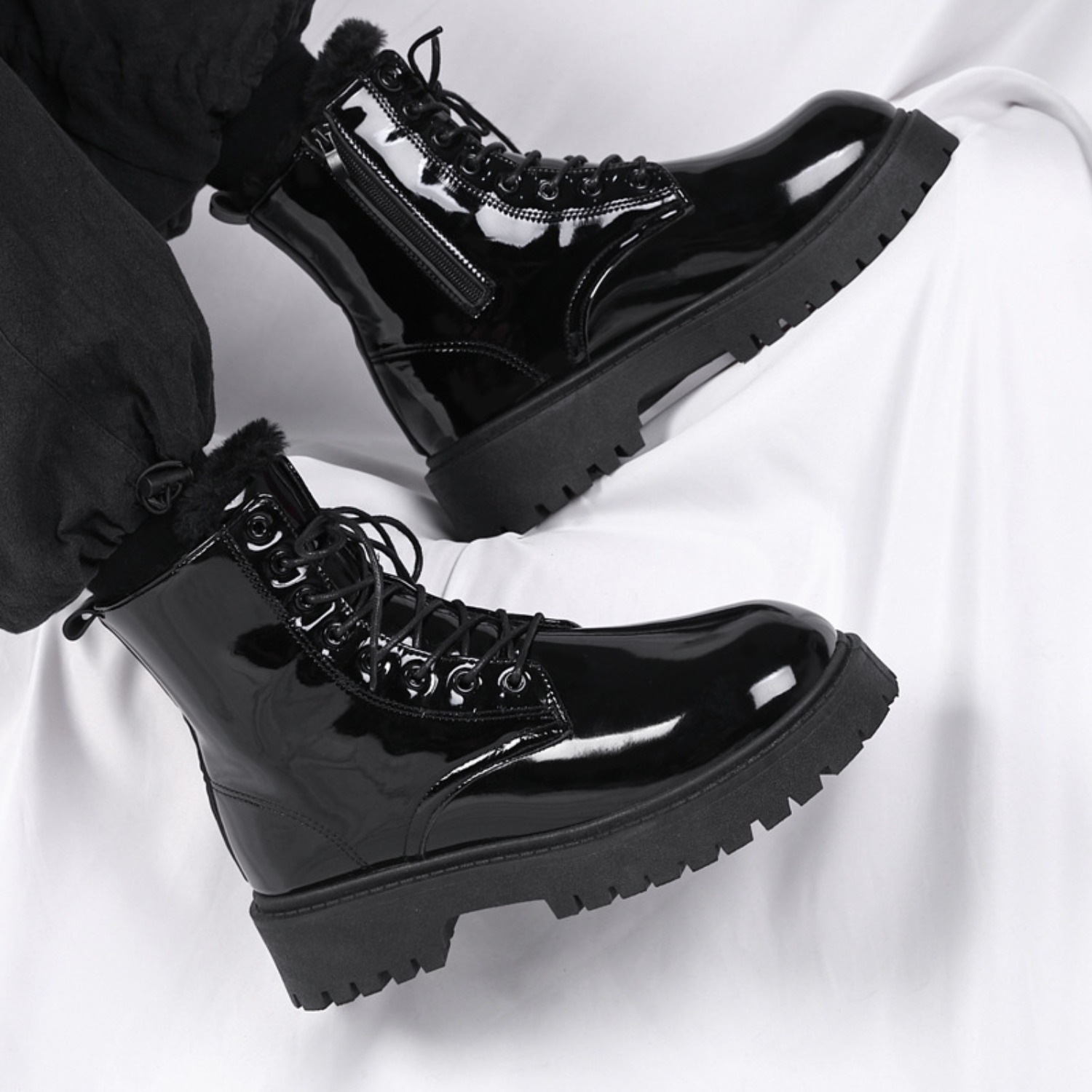 Men's warm plush high-top boot - đánh giá và giá Men Shoes Office