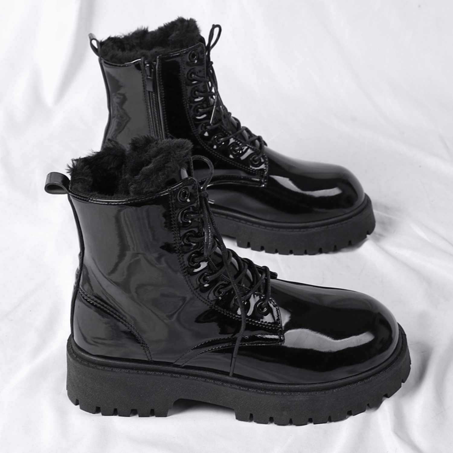 Men's warm plush high-top boot - đánh giá và giá Men Shoes Office