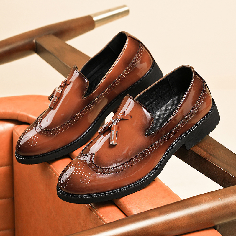 Men Patent Leather Carving Bro - đánh giá và giá Men'S Shoes Brogues