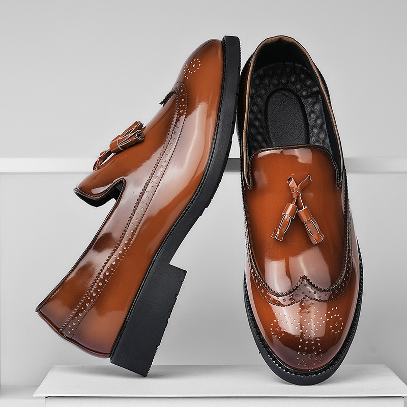 Men Patent Leather Carving Bro - đánh giá và giá Men'S Shoes Brogues