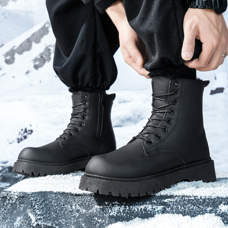 Men's warm plush high-top boot - đánh giá và giá Men'S Shoes For Work