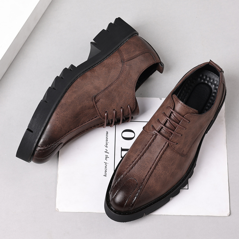 10cm height increasing cowhide - đánh giá và giá Men Shoes Office