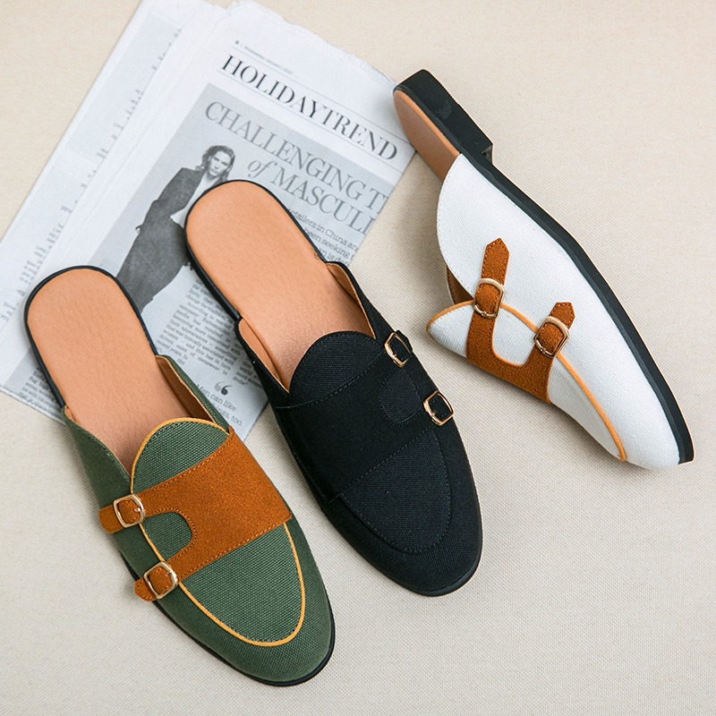 canvas mules half shoes for ma - đánh giá và giá Men Shoes Office